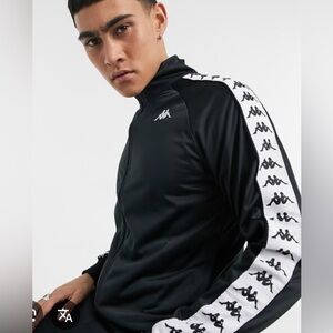 Kappa Men's Black and White Windbreaker